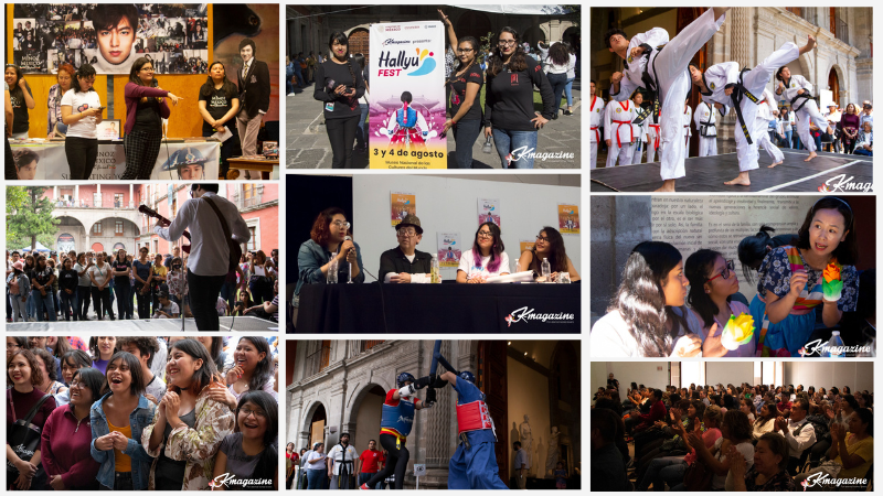 Attendees enjoy Hallyu Fest, an annual event in Mexico City by Kmagazine for young Latin American fans of Korean culture.
