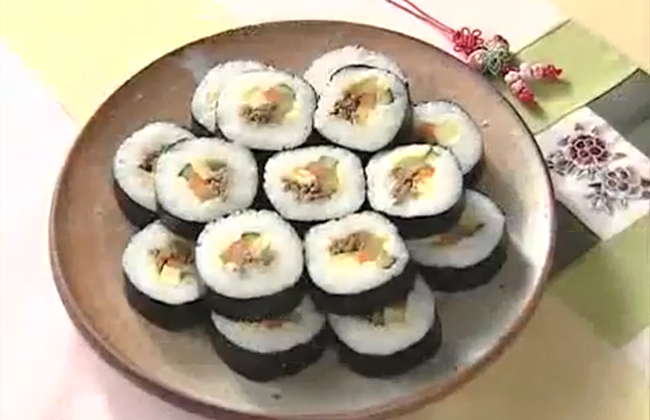 Gimbap, Rice Rolled in Laver 