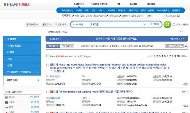 Korea’s intellectual property data service covers patent cases from 25 countries 