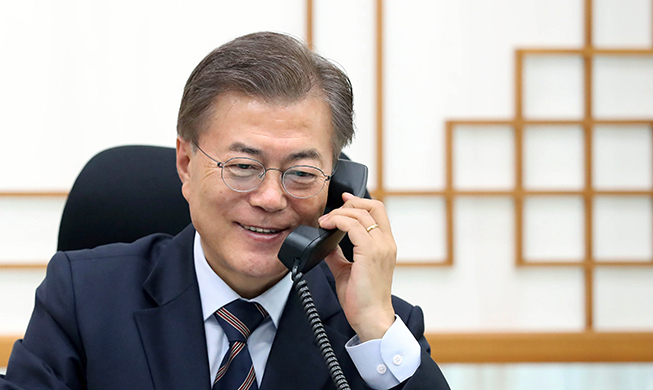 President Moon speaks with Australia, UK, Germany, Russia