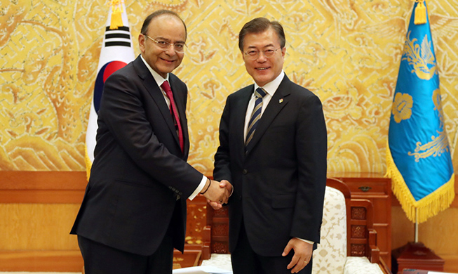 President meets Indian finance minister