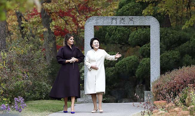 First ladies meet again in Seoul