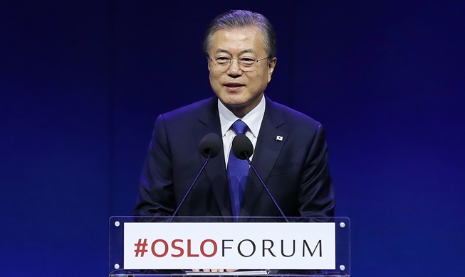 President Moon: 'Positive peace' should resolve 'structural violence' between Koreas