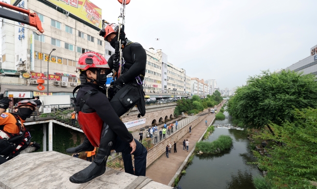 Simulation of rescue in Seoul from flooding