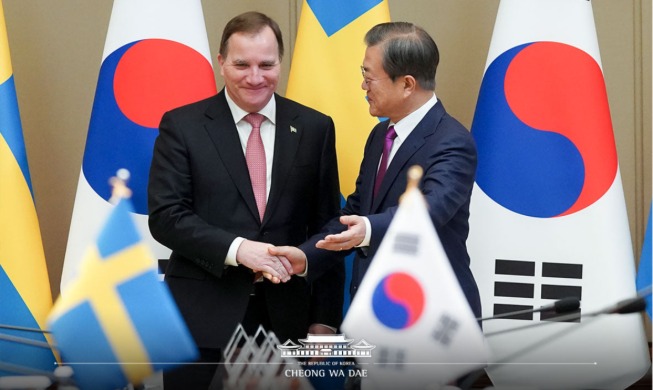 President thanks Sweden for 'continuous support' for inter-Korean peace